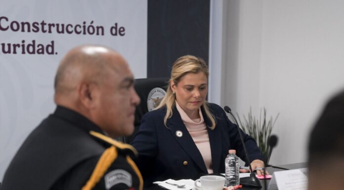 Maru Campos encabeza sesión de la Mesa de Seguridad en las instalaciones de la Guardia Nacional