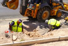 Avanza Municipio en últimos detalles del puente de carretera Aldama y avenida Fuerza Aérea