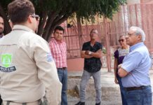 Verifica Municipio que empresa aplique medidas de seguridad en demolición controlada de muro de Herradura La Salle
