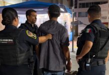 Refuerza Policía Municipal vigilancia nocturna en el Centro para prevenir robos y brindar mayor seguridad
