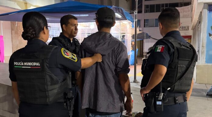 Refuerza Policía Municipal vigilancia nocturna en el Centro para prevenir robos y brindar mayor seguridad
