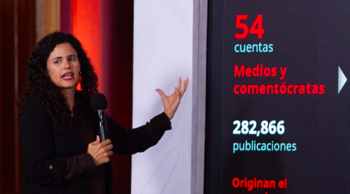 Luisa Alcalde acusa con listas presunta red digital contra la 4T y el gobierno