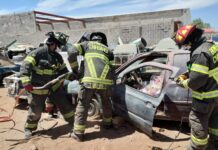 Actualiza Escuadrón de Rescate del H. Cuerpo de Bomberos técnicas para atender accidentes vehiculares