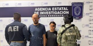 Detiene AEI Noroeste a pareja en posesión de cristal en Galeana
