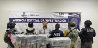 Detenido en flagrancia con cinco ‘almohadas’ de mariguana; eran 55 kilogramos de droga