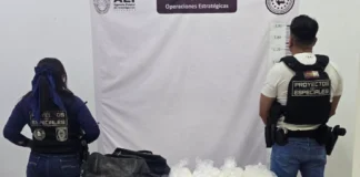 Localiza AEI casi siete kilos de cristal abandonos en terreno baldío