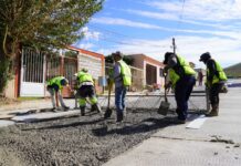 Registra Municipio 65% de avance en pavimentación de calles de la colonia R. Almada