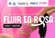 Invita Municipio a “Fluir en Rosa”, una tarde de yoga y solidaridad en prevención del cáncer de mama