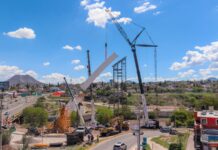 Coloca Municipio nueva estructura metálica de más de 20 metros en Gaza Atirantada