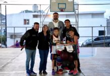 Nancy “La China” Frías pone manos a la cancha junto a la niñez y el Instituto del Deporte