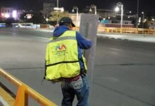 Inicia Municipio trabajos nocturnos para reparar muro de jardinera en Universidad y Canal