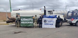 Asegura SSPE pipa presuntamente utilizada para huachicol en Las Moras
