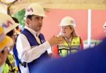 René Chavira y empresarios verifican avances de la Gaza en Teófilo Borunda y Periférico